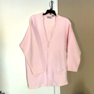 Light Pink cotton ribbed cardigan